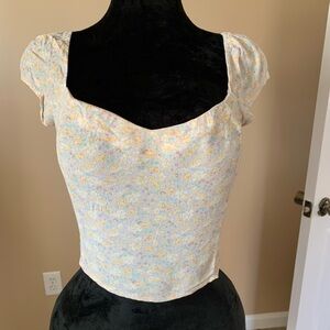 Elodie Pastel Floral Crop Top